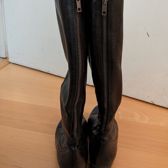 Remonte Black Leather Tall Boots - Picture 3 of 6